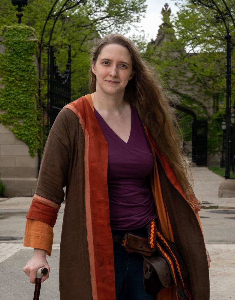 Portrait of Ada Palmer at the University of Chicago